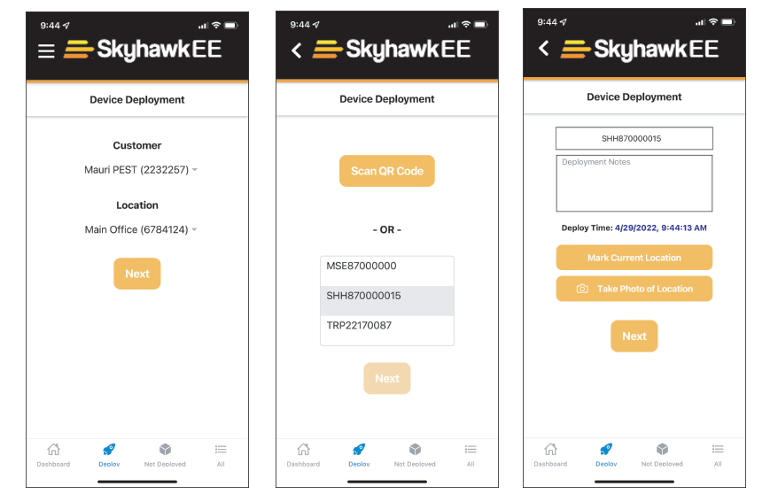 Skyhawk Enterprise Mobile App Workflow